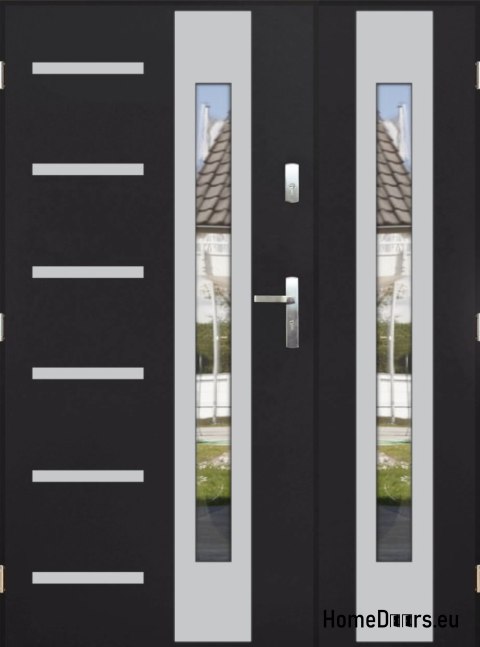 Double-leaf door with mirror thick 72 mm 170 L
