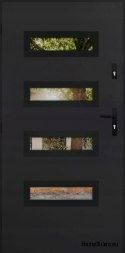 Entrance door mirror W-6 BLACK 70/80/90/100