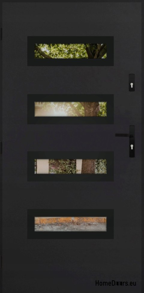 Entrance door mirror W-6 BLACK 70/80/90/100 Entrance door mirror W-6 BLACK 70/80/90/100