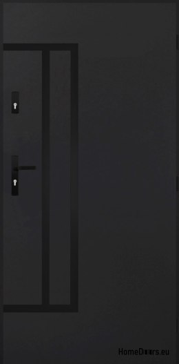 Solid exterior door A-8 BLACK 70/80/90/100