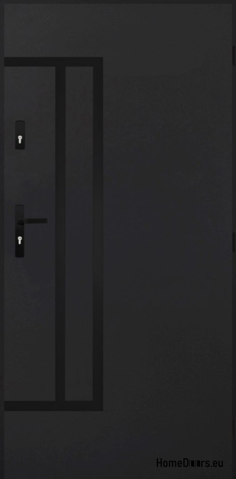 Solid exterior door A-8 BLACK 70/80/90/100 Solid exterior door A-8 BLACK 70/80/90/100