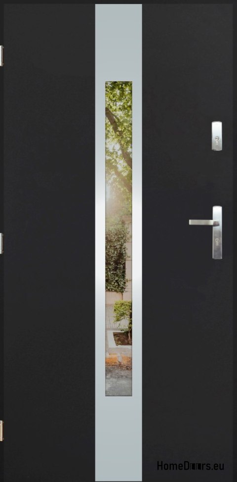 Exterior door with mirror W-11 INOX 70/80/90/100 Exterior door with mirror W-11 INOX 70/80/90/100