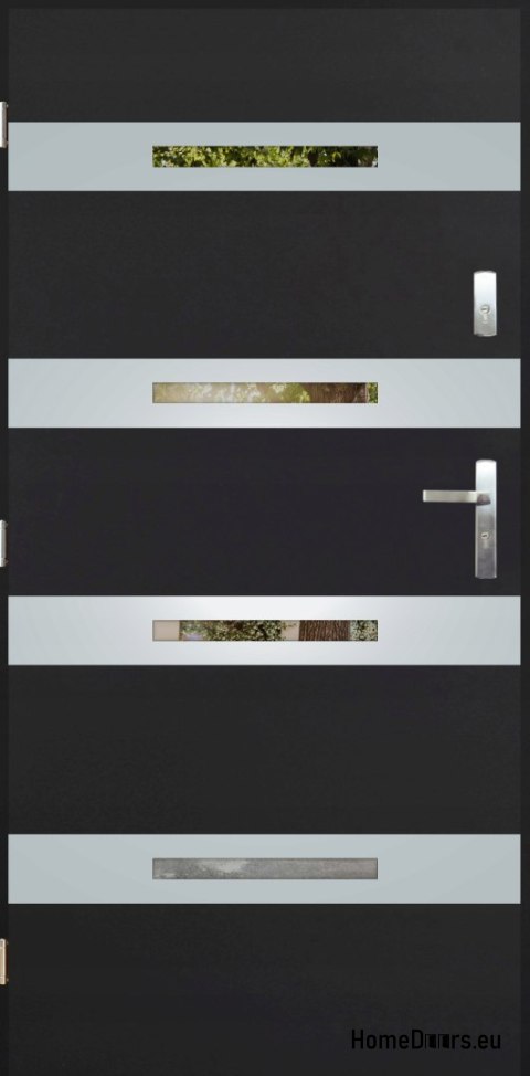 Exterior door with mirror W-7 INOX 70/80/90/100 Exterior door with mirror W-7 INOX 70/80/90/100