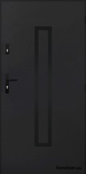 Solid exterior door A-10 BLACK 70/80/90/100