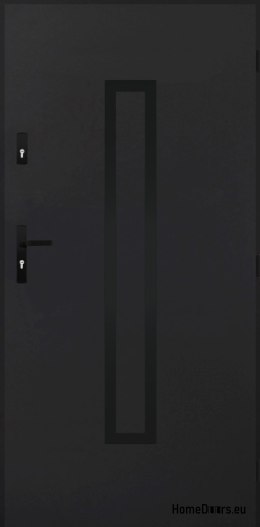 Solid exterior door A-10 BLACK 70/80/90/100