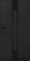 Solid exterior door A-11 BLACK 70/80/90/100