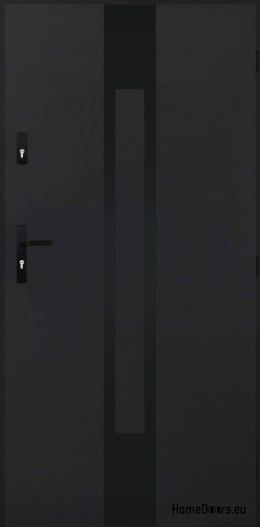 Solid exterior door A-11 BLACK 70/80/90/100