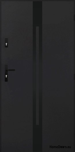 Solid exterior door A-13 BLACK 70/80/90/100