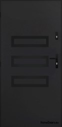 Solid exterior door A-4 BLACK 70/80/90/100