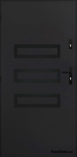 Solid exterior door A-4 BLACK 70/80/90/100