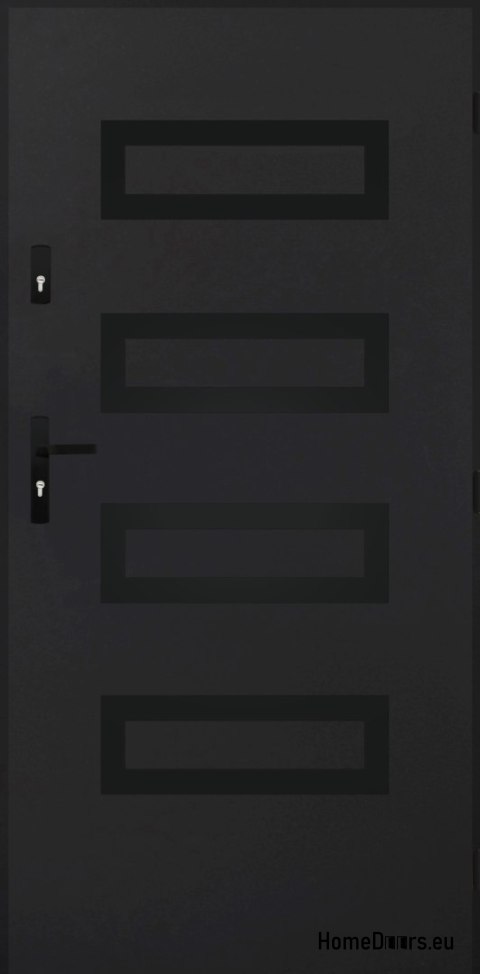 Solid exterior door A-6 BLACK 70/80/90/100 Solid exterior door A-6 BLACK 70/80/90/100