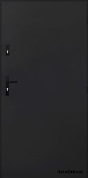Solid exterior doors FLAT BLACK 70/80/90/100