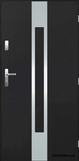 Solid exterior door A-11 INOX 70/80/90/100