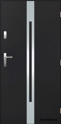 Solid exterior door A-13 INOX 70/80/90/100
