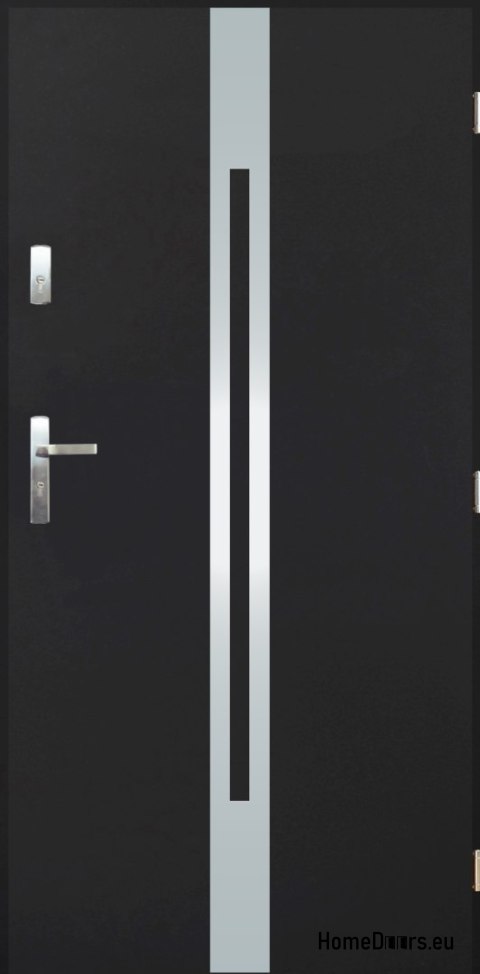 Solid exterior door A-13 INOX 70/80/90/100