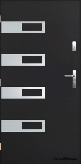 Solid exterior door A-5 INOX 70/80/90/100