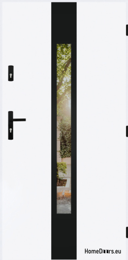 Entrance door mirror W-11 BLACK 70/80/90/100