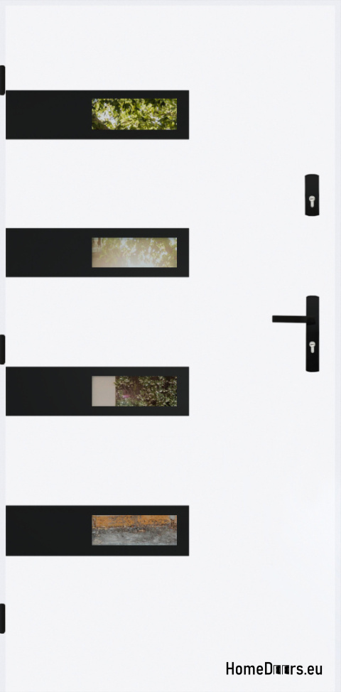 Entrance door mirror W-5 BLACK 70/80/90/100