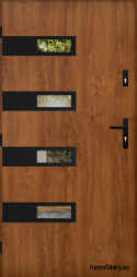 Entrance door mirror W-5 BLACK 70/80/90/100