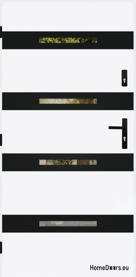 Entrance door mirror W-7 BLACK 70/80/90/100 Entrance door mirror W-7 BLACK 70/80/90/100