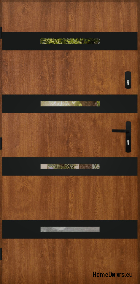 Entrance door mirror W-7 BLACK 70/80/90/100