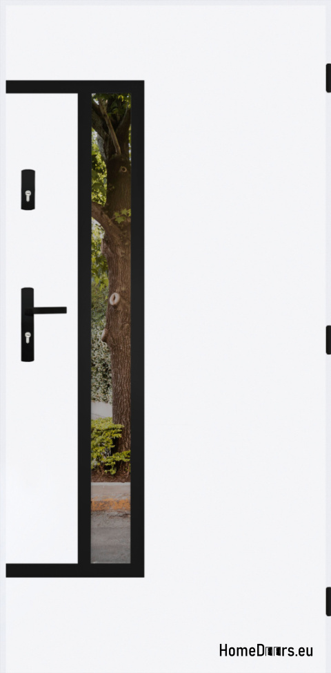 Entrance door mirror W-8 BLACK 70/80/90/100 Entrance door mirror W-8 BLACK 70/80/90/100