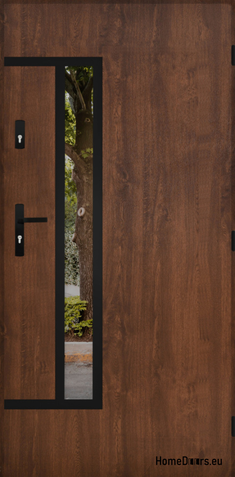 Entrance door mirror W-8 BLACK 70/80/90/100 Entrance door mirror W-8 BLACK 70/80/90/100