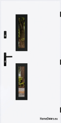 Entrance door mirror W-9 BLACK 70/80/90/100
