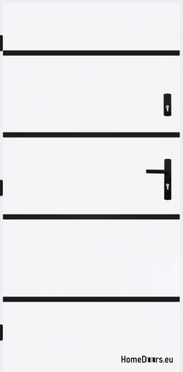 Solid exterior door A-1 BLACK 70/80/90/100