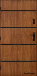 Solid exterior door A-1 BLACK 70/80/90/100