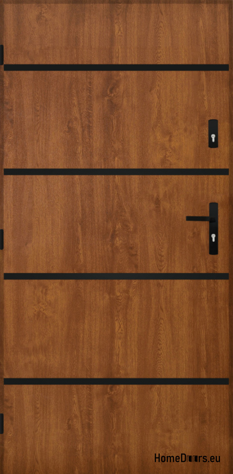 Solid exterior door A-1 BLACK 70/80/90/100 Solid exterior door A-1 BLACK 70/80/90/100