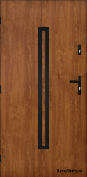 Solid exterior door A-12 BLACK 70/80/90/100