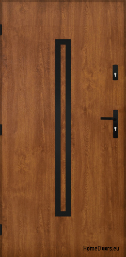Solid exterior door A-12 BLACK 70/80/90/100