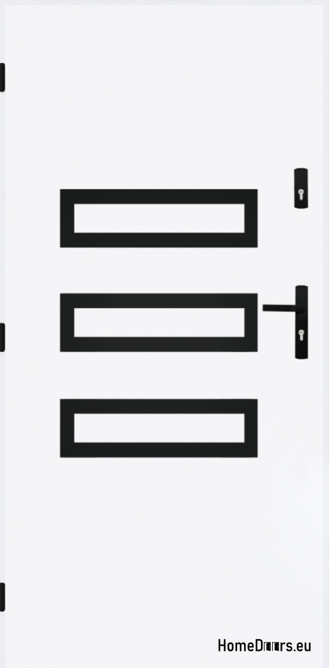 Solid exterior door A-4 BLACK 70/80/90/100