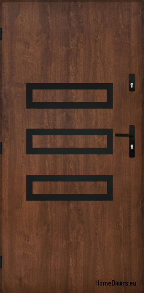 Solid exterior door A-4 BLACK 70/80/90/100 Solid exterior door A-4 BLACK 70/80/90/100
