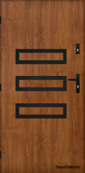 Solid exterior door A-4 BLACK 70/80/90/100