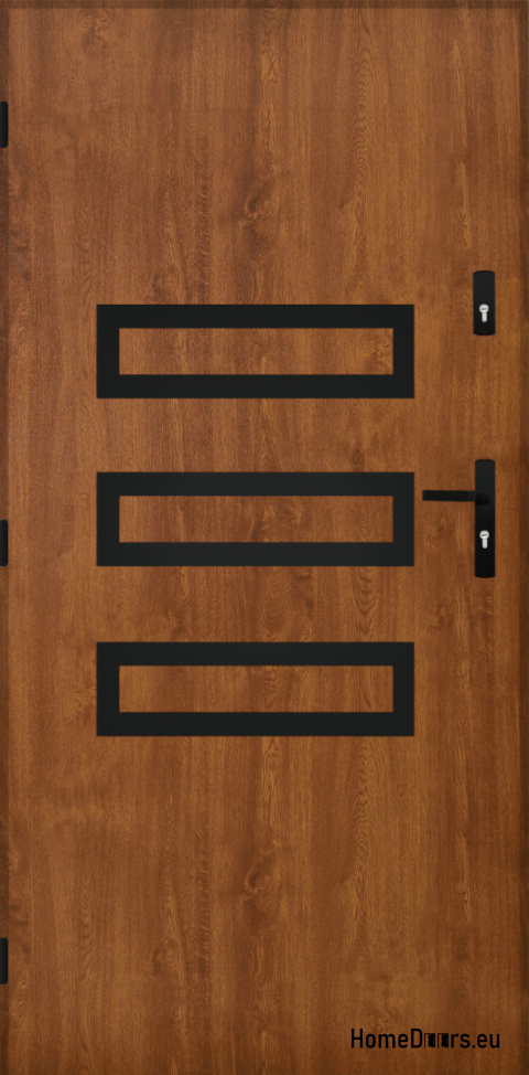 Solid exterior door A-4 BLACK 70/80/90/100 Solid exterior door A-4 BLACK 70/80/90/100