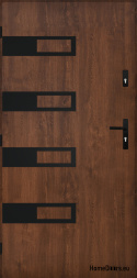 Solid exterior door A-5 BLACK 70/80/90/100