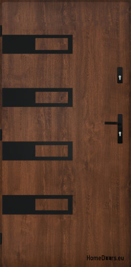Solid exterior door A-5 BLACK 70/80/90/100