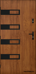 Solid exterior door A-5 BLACK 70/80/90/100