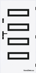 Solid exterior door A-6 BLACK 70/80/90/100
