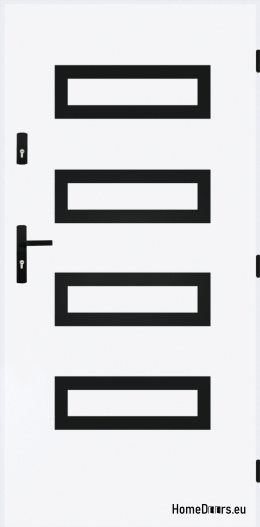 Solid exterior door A-6 BLACK 70/80/90/100