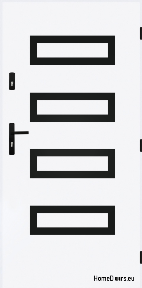 Solid exterior door A-6 BLACK 70/80/90/100 Solid exterior door A-6 BLACK 70/80/90/100