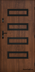 Solid exterior door A-6 BLACK 70/80/90/100