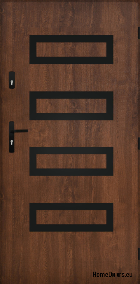 Solid exterior door A-6 BLACK 70/80/90/100 Solid exterior door A-6 BLACK 70/80/90/100