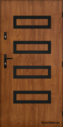 Solid exterior door A-6 BLACK 70/80/90/100