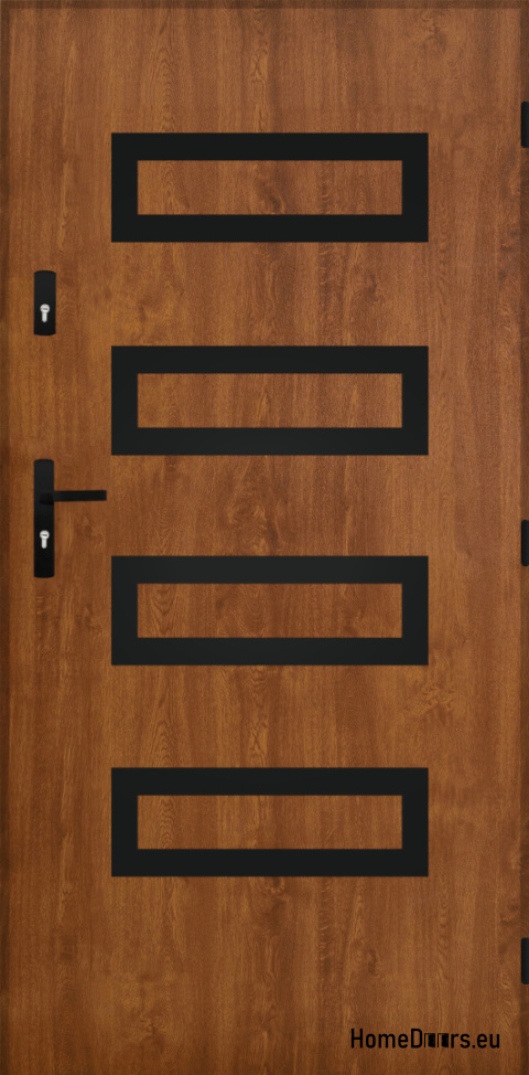 Solid exterior door A-6 BLACK 70/80/90/100 Solid exterior door A-6 BLACK 70/80/90/100