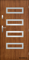 Solid exterior door A-6 INOX 70/80/90/100