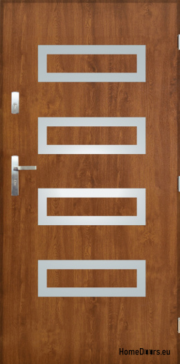 Solid exterior door A-6 INOX 70/80/90/100