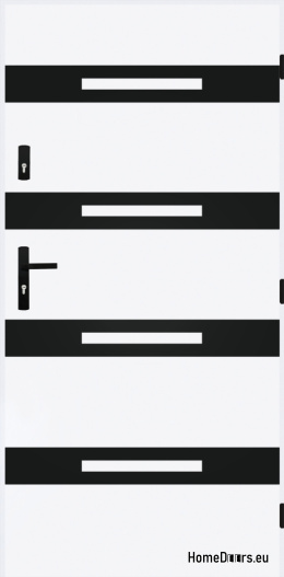 Solid exterior door A-7 BLACK 70/80/90/100